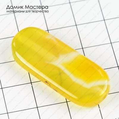 K-Bus-000770 - агат тонированный, бусина, 40х17х7мм