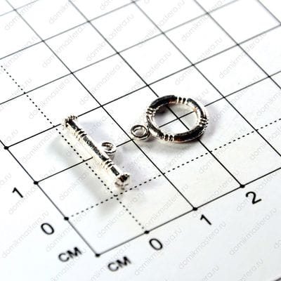 F-Zam-000006 Замок - тогл - под серебро - 16х12(19)мм