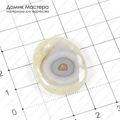 K-K-000930 - агат глазковый, кабошон, Африка, 29,5х23х4мм