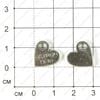 F-Pod-s-000135 - подвеска - сердце - getrou heid - 14х14мм