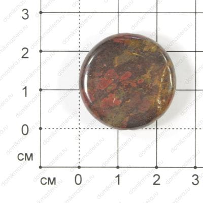 K-Bus-000124 Яшма - бусина - 25мм -трещины природного характера