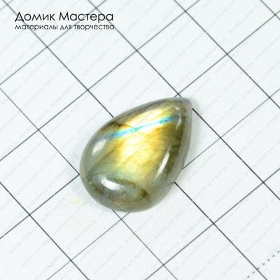 K-K-000400 - спектролит, кабошон, 22х15х4мм