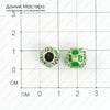 Bu-Met-000160 - бусина, металл, эмаль. стразы стекло