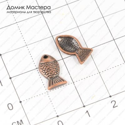 F-Pod-m-000012 - подвеска, под медь, 14х7мм