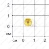 Bu-Met-000022 - Бусина - стразы АВ покрытием - под золото, 8х3мм