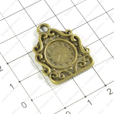 F-Pod-b-000099 - подвеска, часы, 29х22мм