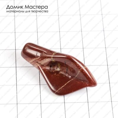 K-Bus-000590 - яшма, бусина, резной цветок, 35х18мм