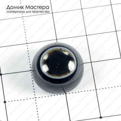 K-K-001313 - агат тонированный "око", кабошон, 18х11мм