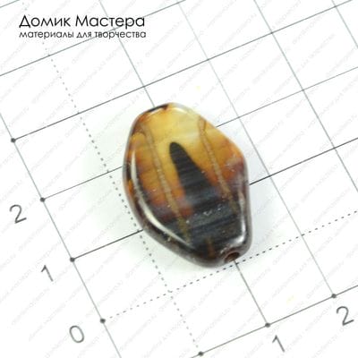 K-Bus-000503 - агат, бусина, тонирован, 24х17х5мм