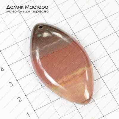 K-Kul-000357 - яшма, подвеска, 54х29х7мм