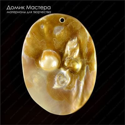 K-Kul-000598 - перламутр, подвеска, 46х34х7мм