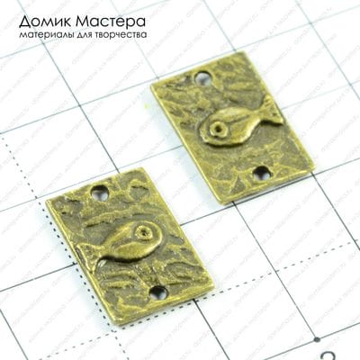 F-Kon-000088 - коннектор, рыбка, двусторонний, 19х12мм