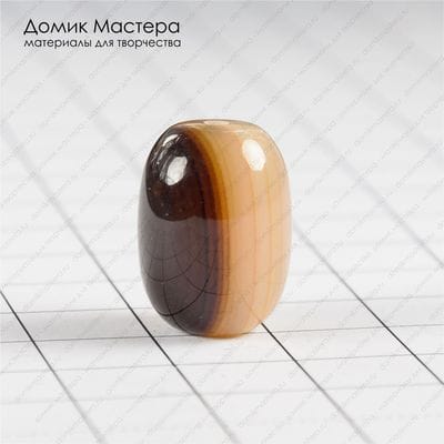 K-Bus-000787 - агат, бусина, натуральный камень, 18х13мм