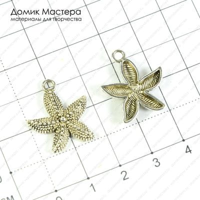 F-Pod-s-000339 - подвеска. под серебро, 23х18мм