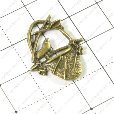 F-Pod-b-000049 - подвеска, гнездо, 23х19мм