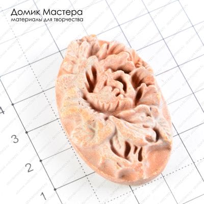 K-Kul-000433 - яшма, подвеска резная, 48х31х12мм