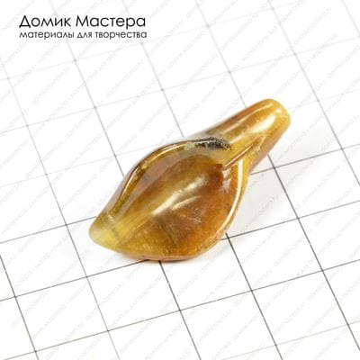 K-Bus-000428 - тигровый глаз, резная бусина, 34х15х10мм