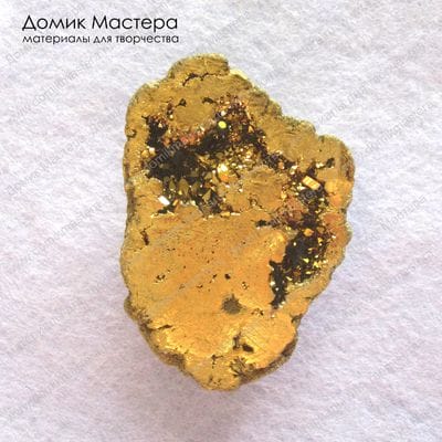 K-Kul-000198 - агат, подвеска. титановое напыление, 57х36х15мм