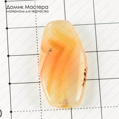 K-Bus-000769 - агат, бусина, 31х17х6мм