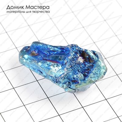 K-Kul-000525 - кристалл кварца, подвеска, титановое напыление, 37х19х15мм