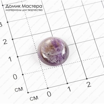 K-K-000912 - аметист, кабошон, 16х5мм