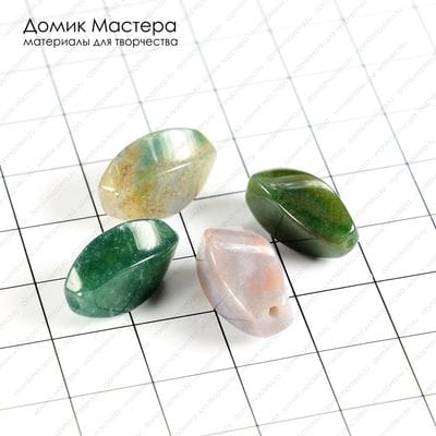 K-Bus-000691 - агат индийский, комплект из 4 бусин