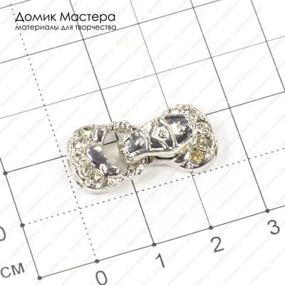 F-Zam-000058 - замок магнитный, стразы стекло, на 3 нити