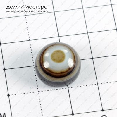 K-K-001317 - агат тонированный "око", кабошон, 15х11мм