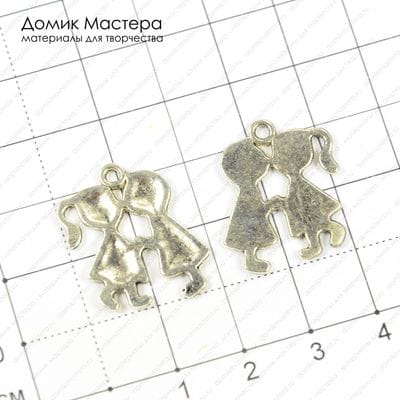 F-Pod-s-000329 - подвеска, под серебро. 22х20мм