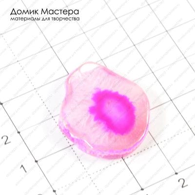 K-K-000249 - агат с кварцем, тонирован, 30х24х4мм