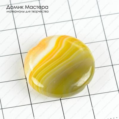 K-Bus-000749 - агат тонированный, бусина, 25х24х7мм