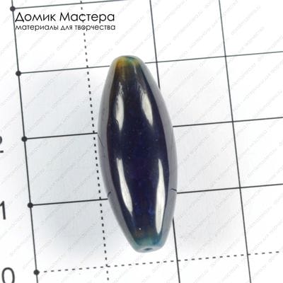 K-Bus-000726 - агат тонированный, бусина, 30х11мм
