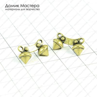 F-Kon-000092 - коннектор, под бронзу, 15х10мм