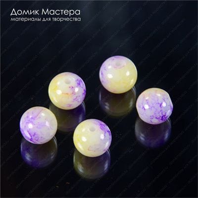 Bu-St-000093 - стекло, бусина, 8мм
