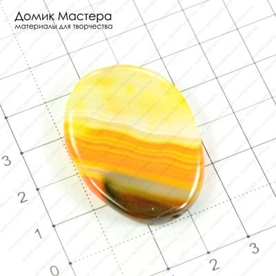 K-Bus-000510 - агат, бусина, тонирован, 41х30х5мм