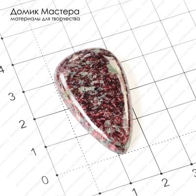 K-K-000806 - эвдиалит, кабошон, Россия, 37х22х4мм