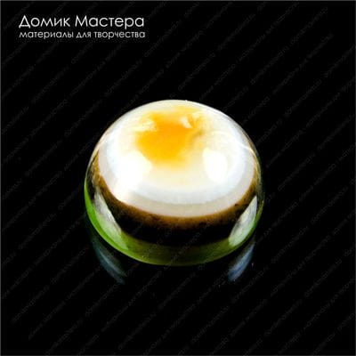 K-K-001573 - агат, "око", кабошон, тонирован, 18х11мм