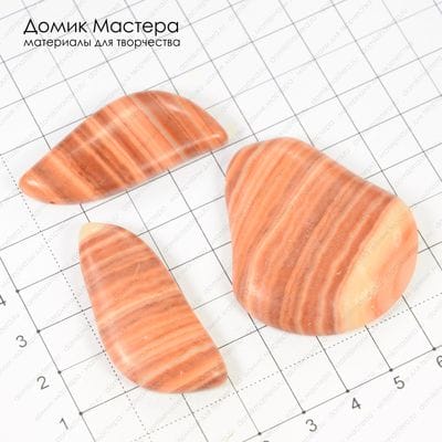 K-Kul-000358 - комплект подвесок, яшма, 2шт - 43х20мм, 1шт - 47х41мм