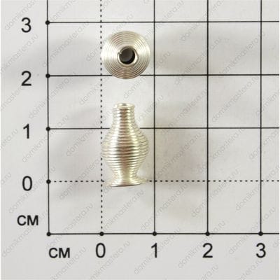 Bu-Met-000090 - Бусина - сосуд - под серебро
