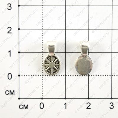 F-Be-000008 Бейл - площадка - под серебро - 15х8мм