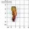 K-Kul-000590 - кристалл кварца тонированный с титановым напылением, подвеска, 37х12х9мм