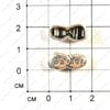 Bu-Met-000068 - Бусина - разделитель на 2 нити - под серебро