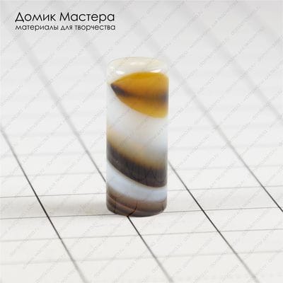 K-Bus-000784 - агат, бусина, натуральный камень, 19х8мм