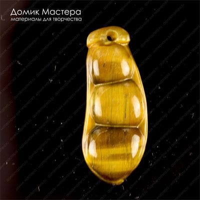K-Kul-000679 - тигровый глаз, подвеска резная, натуральный камень, 33х14х7мм