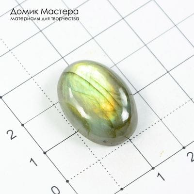 K-K-000446 - лабрадорит (спектролит), кабошон, 26х18х6мм