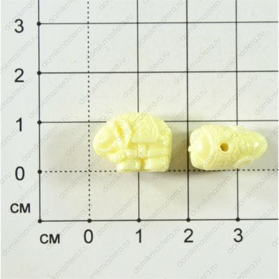 Bu-Akr-000038 - бусина, слон, акрил, 17х13мм