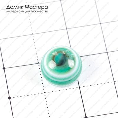 K-K-001578 - агат, "око", кабошон, тонирован, 12х8мм