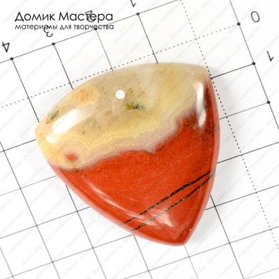 K-Kul-000459 - яшма, подвеска, 45х41х9мм
