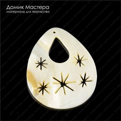 K-Kul-000661 - перламутр, подвеска, резная, 57х45х2мм
