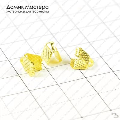 F-Kri-000010 - концевик для ленты 6мм, под золото